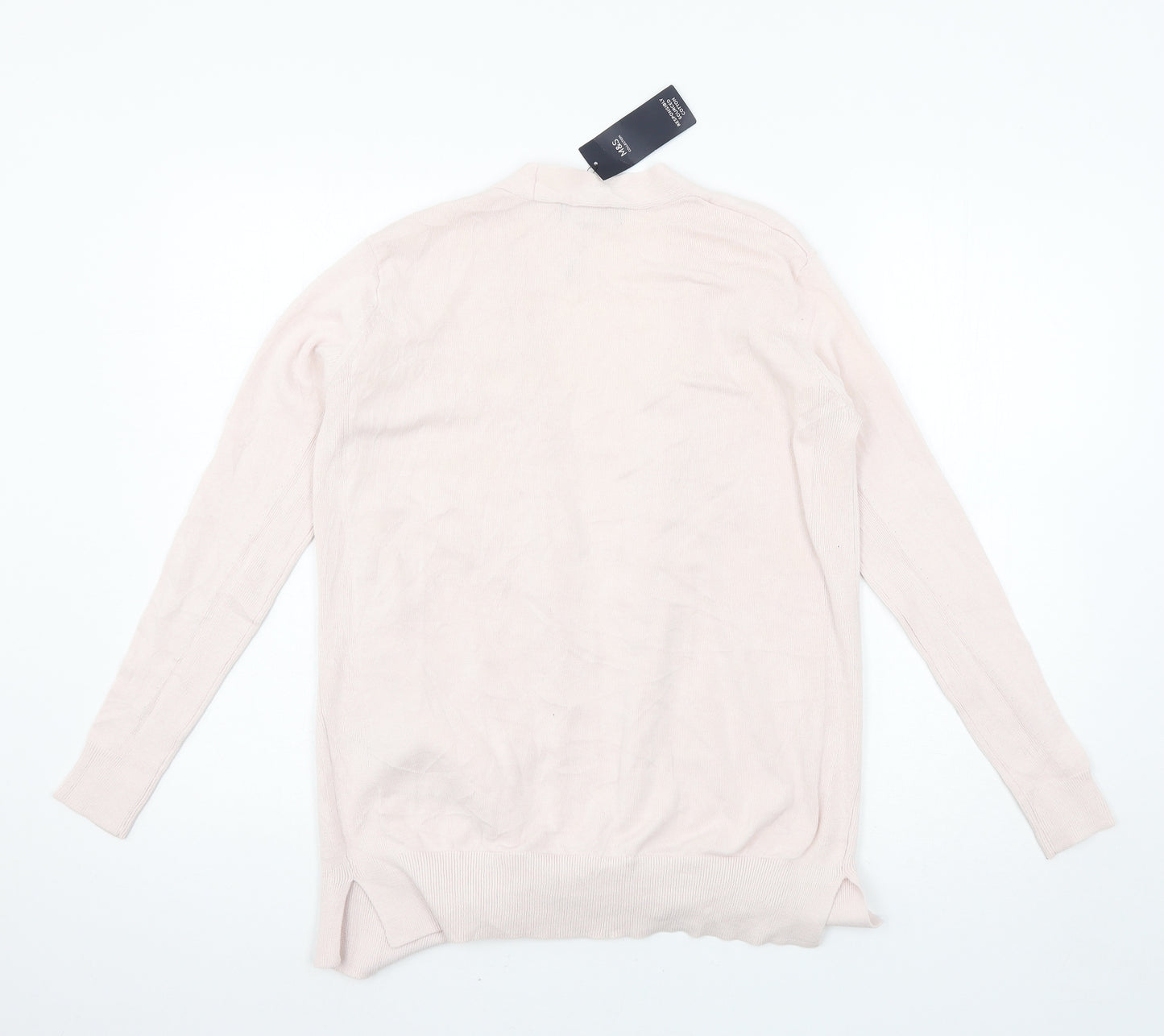 Marks and Spencer Womens Pink  Knit Cardigan Jumper Size 12