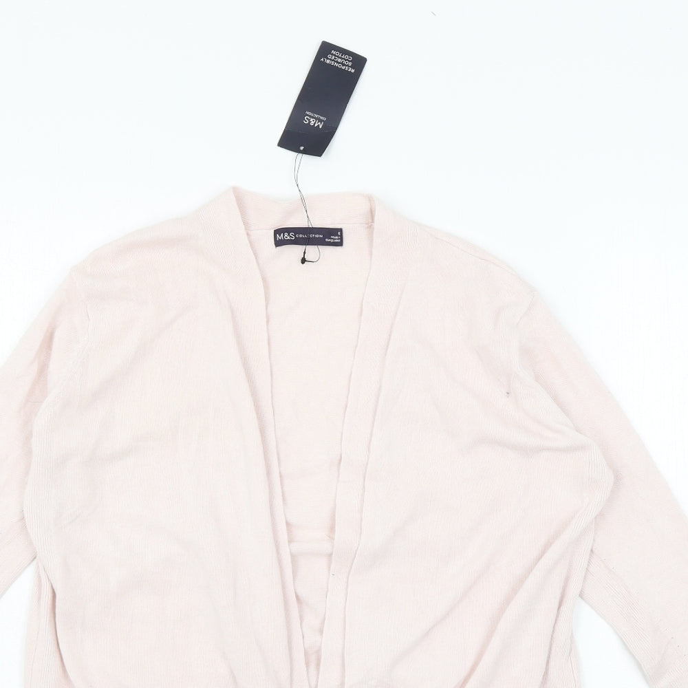 Marks and Spencer Womens Pink  Knit Cardigan Jumper Size 12