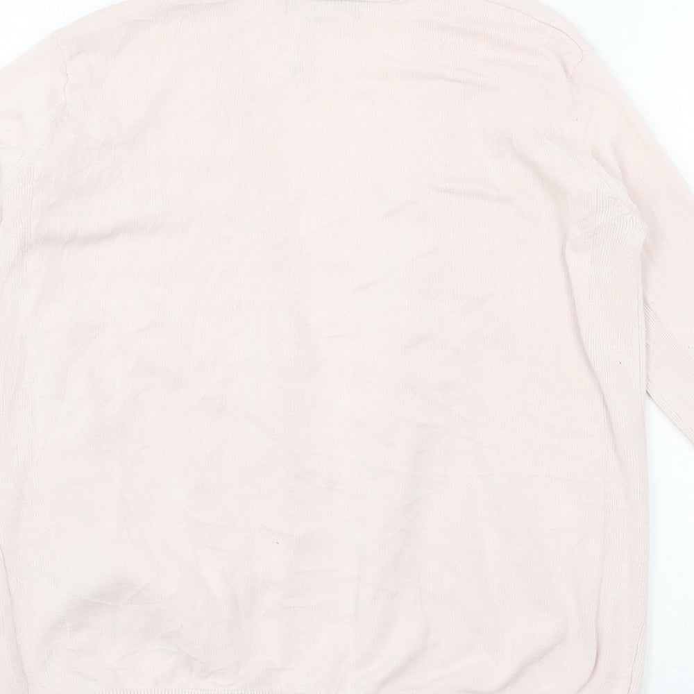 Marks and Spencer Womens Pink  Knit Cardigan Jumper Size 12