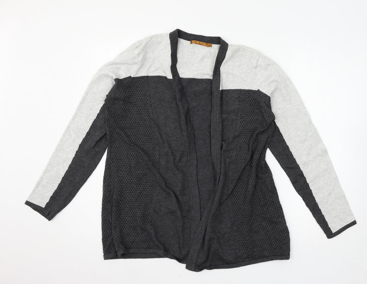 Belldini Womens Grey Knit Cardigan Jumper Size XL