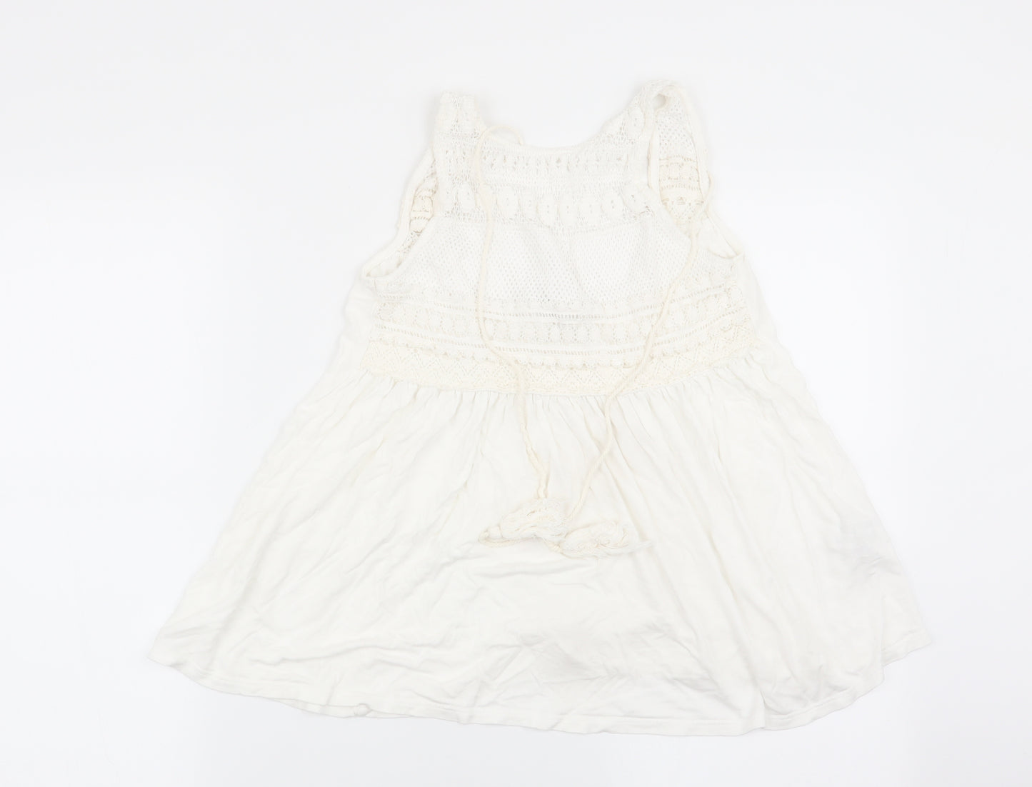 Pull&Bear Womens White   Basic Tank Size 6