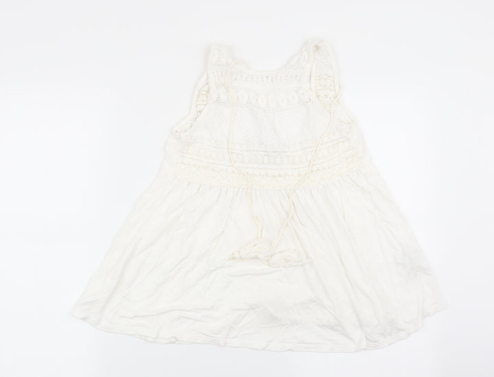 Pull&Bear Womens White   Basic Tank Size 6