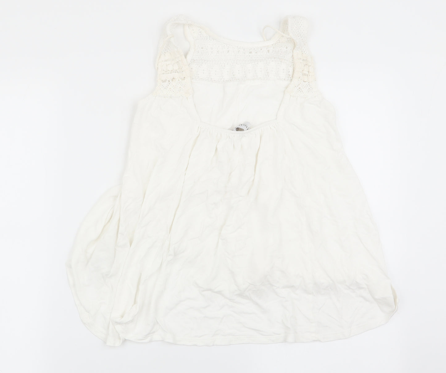 Pull&Bear Womens White   Basic Tank Size 6