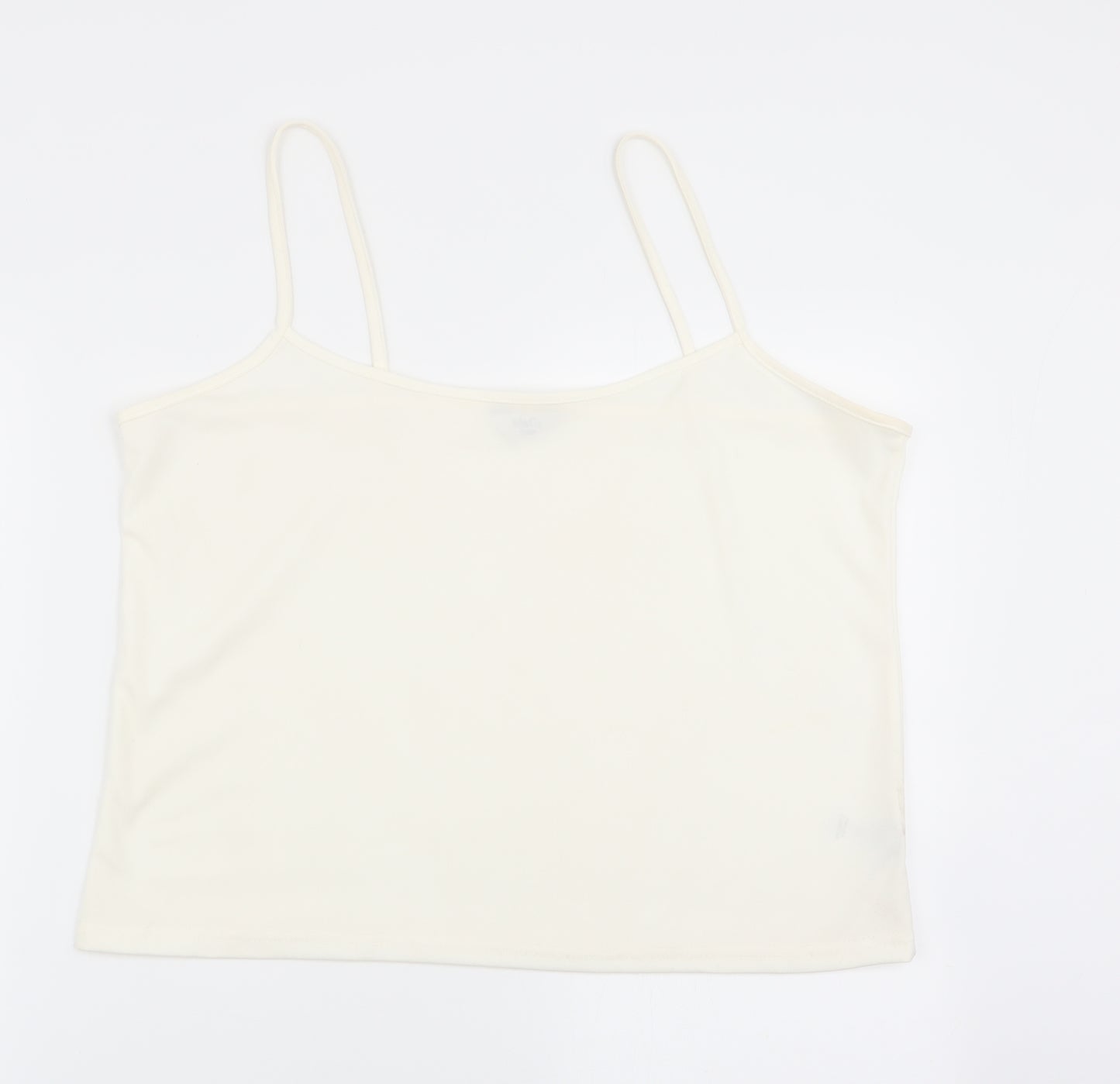 M&Co Womens White   Camisole Tank Size 18