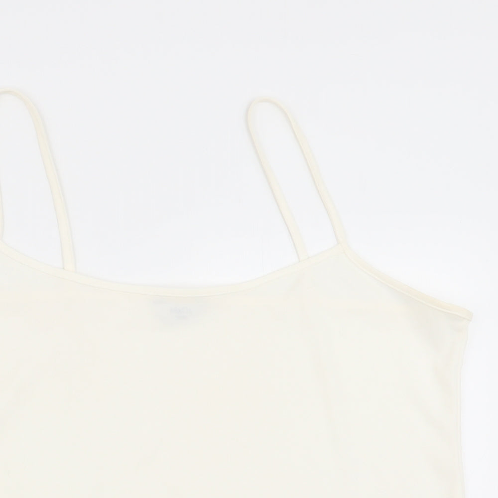 M&Co Womens White   Camisole Tank Size 18