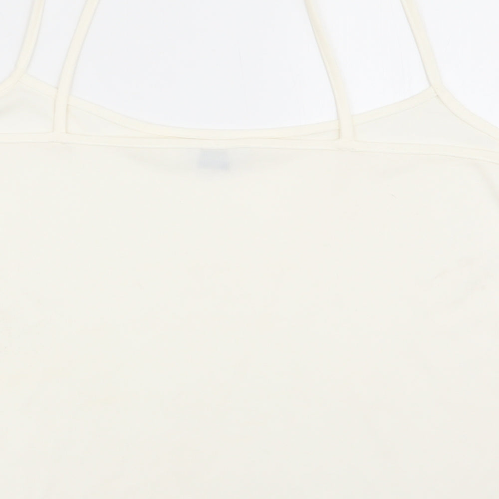 M&Co Womens White   Camisole Tank Size 18