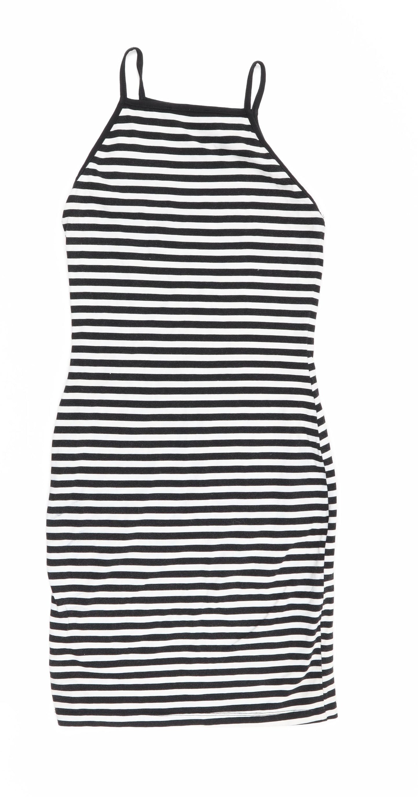 Miss Selfridge Womens Multicoloured Striped  Pencil Dress  Size 8
