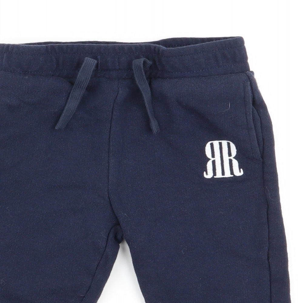 River Island Boys Blue   Jogger Trousers Size 9-12 Months