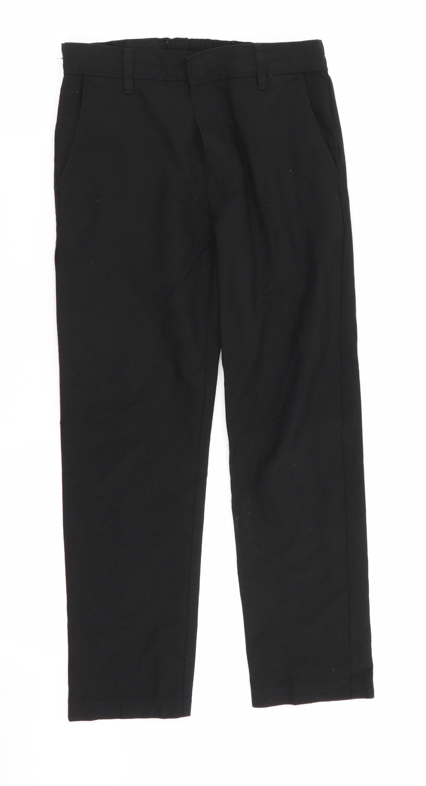 M&S Boys Black   Chino Trousers Size 7-8 Years - school trousers