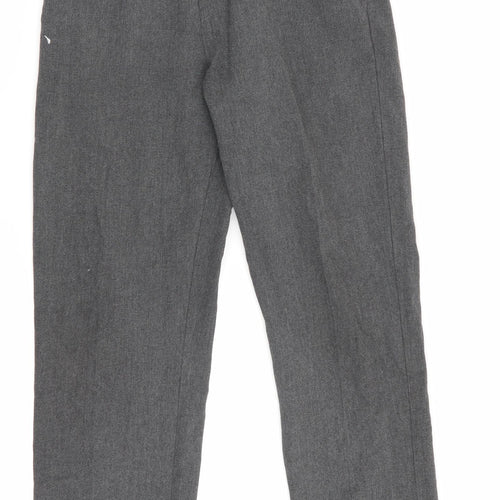 M&S Boys Grey   Chino Trousers Size 9 Years - school trousers