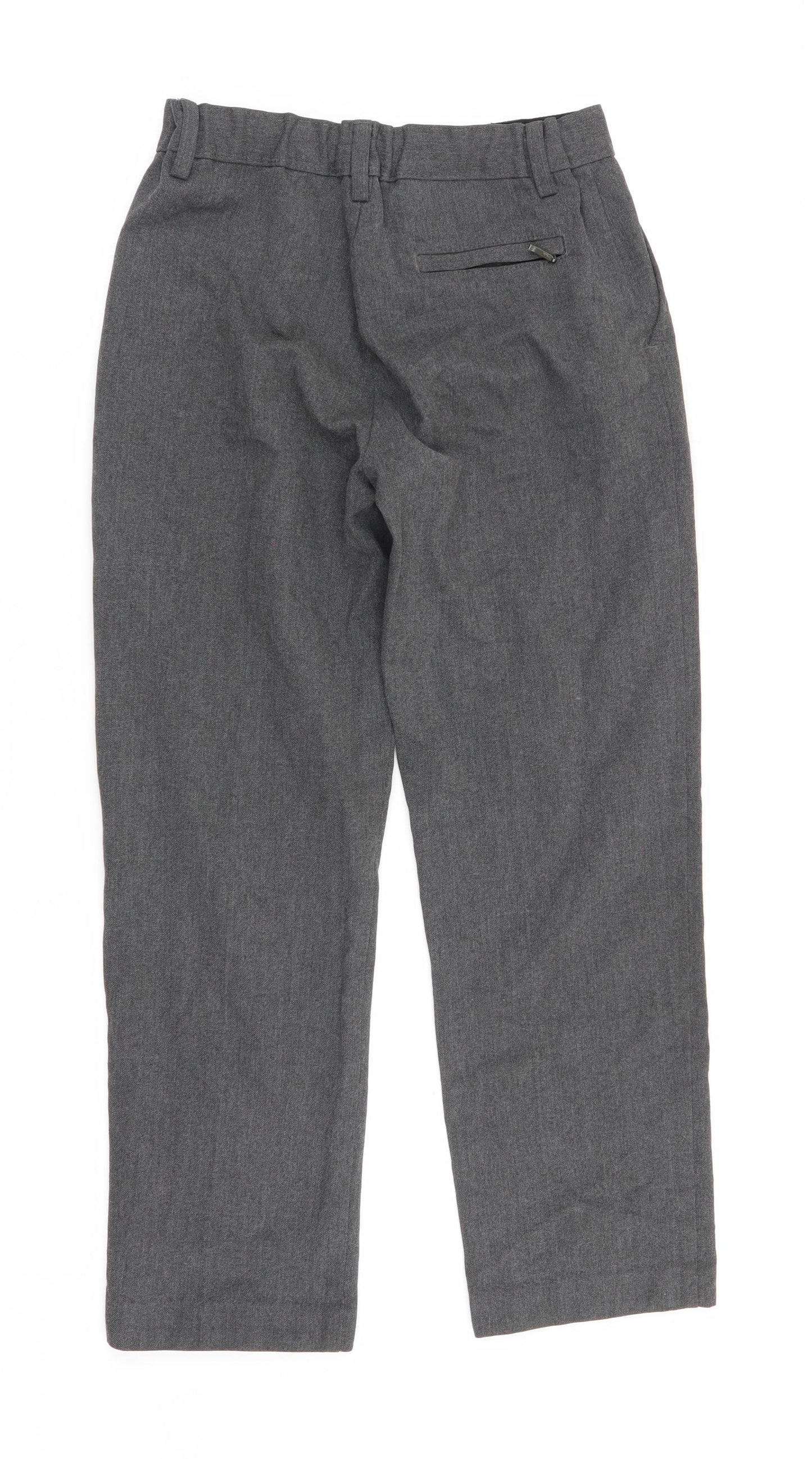 M&S Boys Grey   Chino Trousers Size 9 Years - school trousers