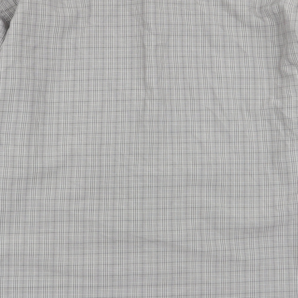 NEXT Mens Grey Check   Button-Up Size M