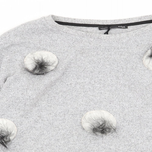Zara Womens Grey   Basic T-Shirt Size 8
