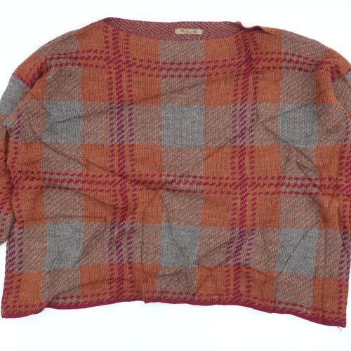 fashion go Womens Multicoloured Geometric  Pullover Jumper Size M