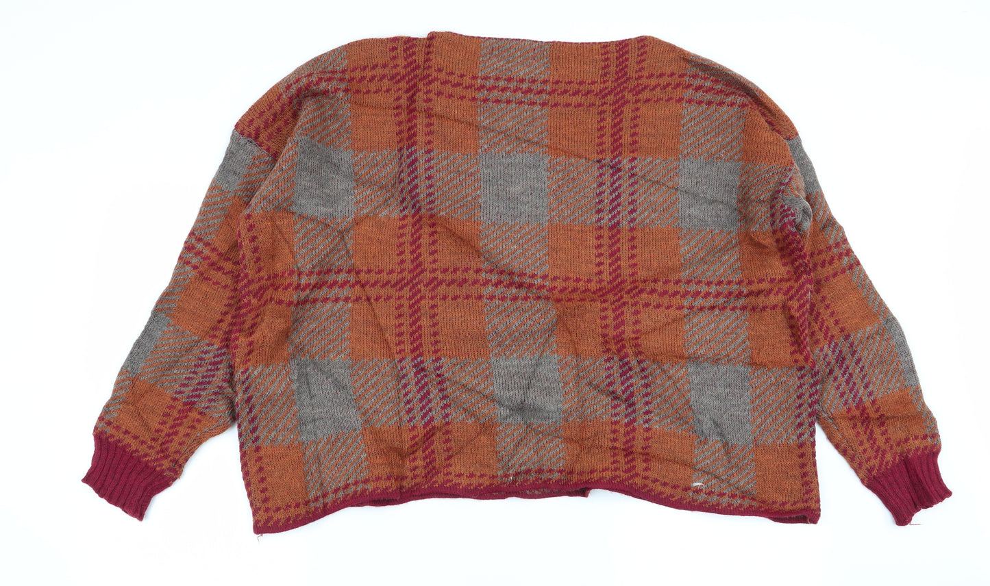 fashion go Womens Multicoloured Geometric  Pullover Jumper Size M