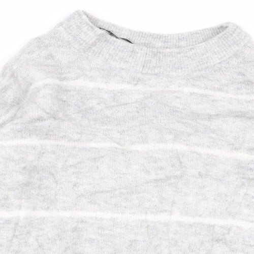 H&M Womens Grey Striped  Pullover Jumper Size 6