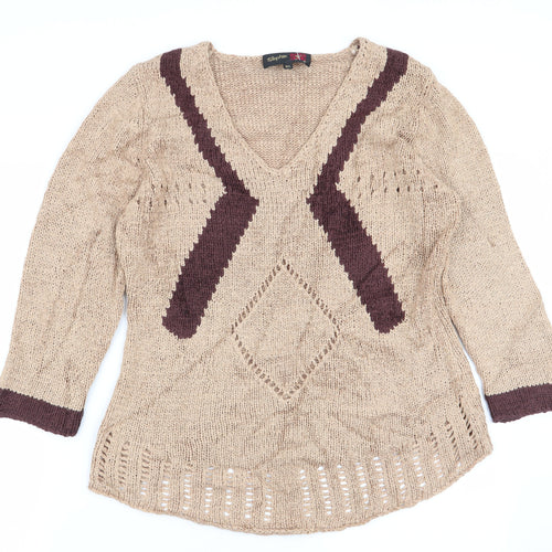 stephen Womens Beige   Pullover Jumper Size M  - Size M/L