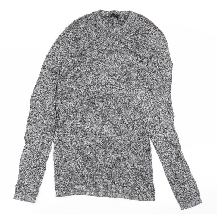 New Look Mens Grey Pullover Jumper Size M