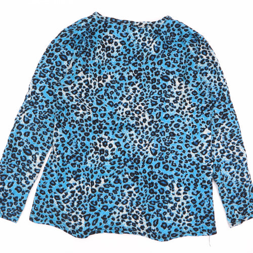 shi sheng Womens Multicoloured Animal Print  Basic T-Shirt Size L