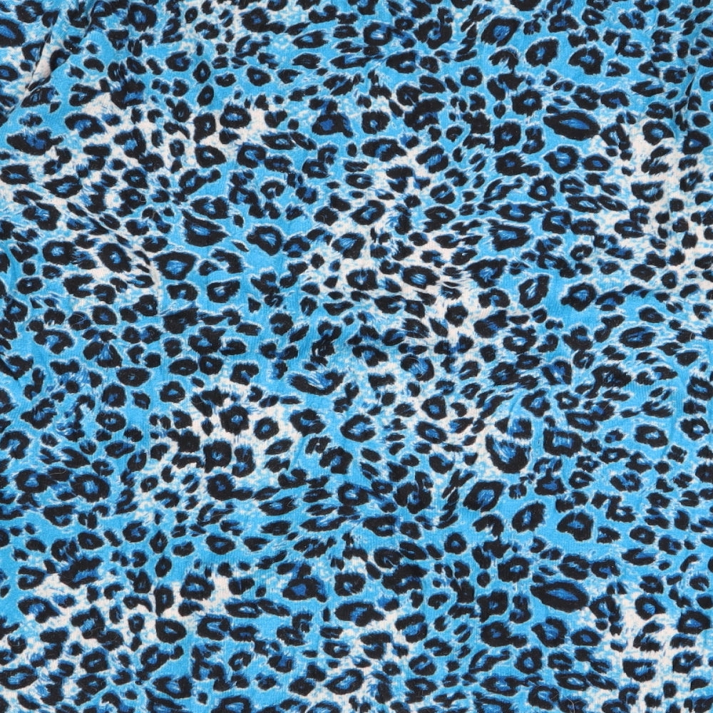 shi sheng Womens Multicoloured Animal Print  Basic T-Shirt Size L