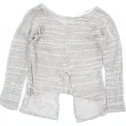 miss selfrudge Womens Beige Striped  Pullover Jumper Size 10