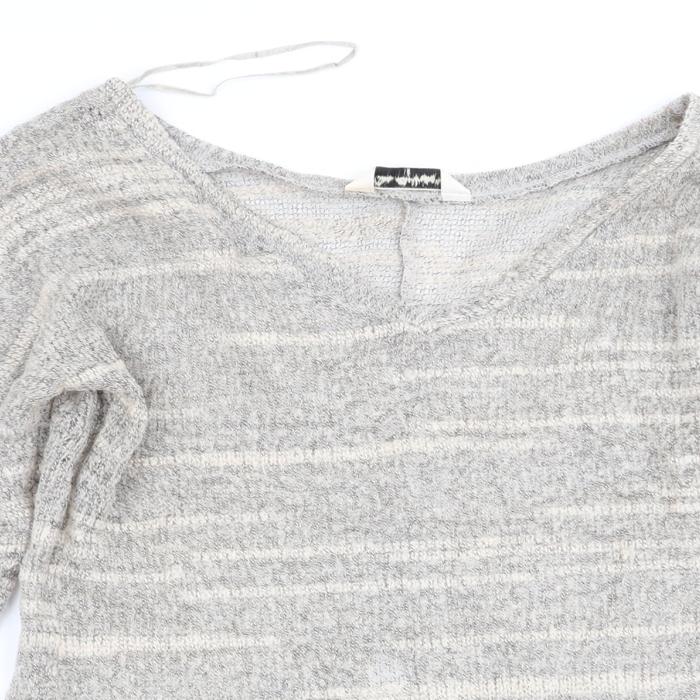 miss selfrudge Womens Beige Striped  Pullover Jumper Size 10