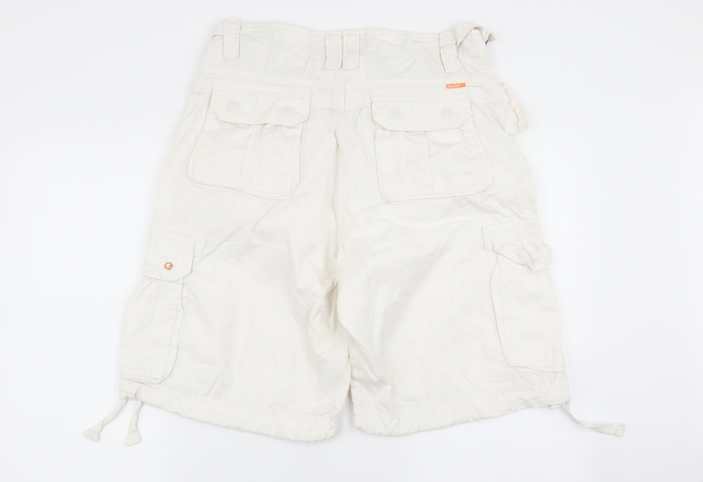 SoulCal&Co Mens White   Cargo Shorts Size 32 in