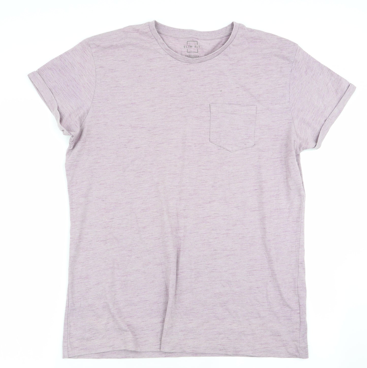 Peacocks Mens Purple    T-Shirt Size L