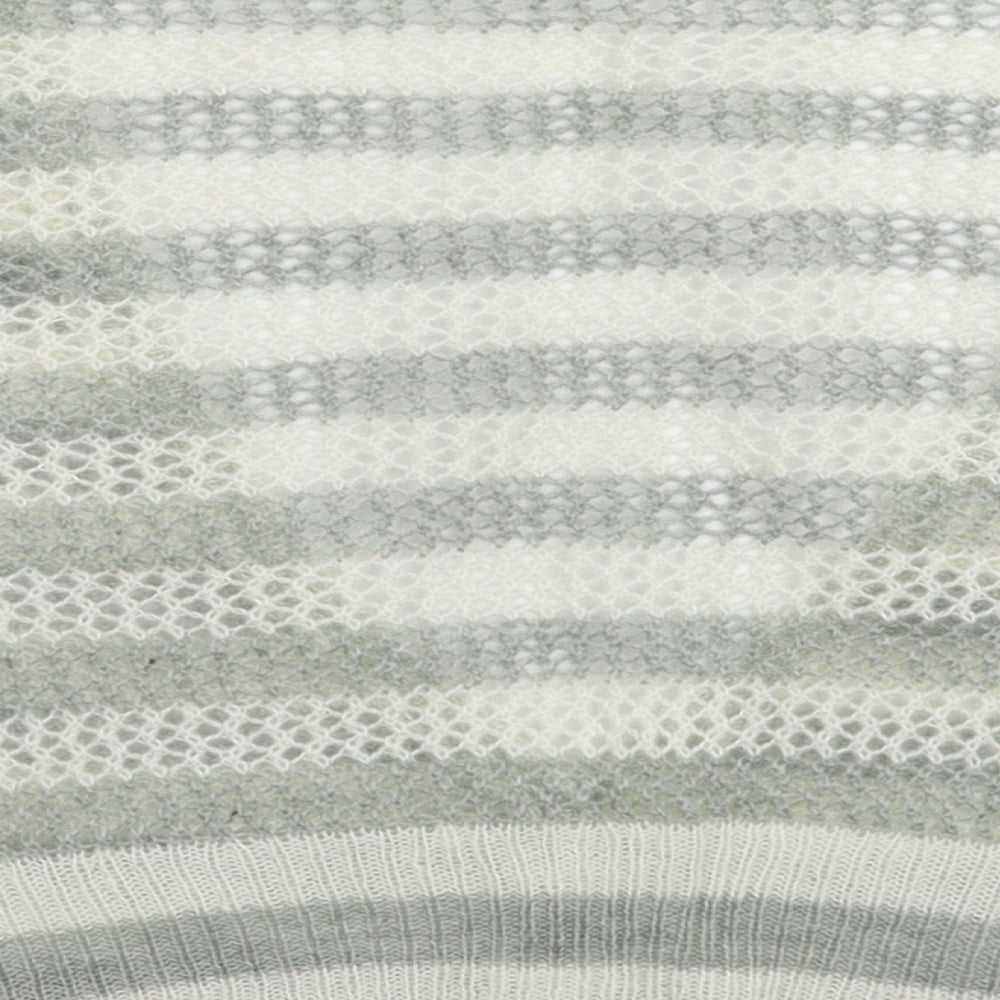 Authentic Knits Womens Grey Striped Knit Cardigan Jumper Size 12