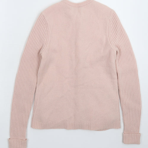 Laura Ashley Womens Pink  Knit Cardigan Jumper Size 10