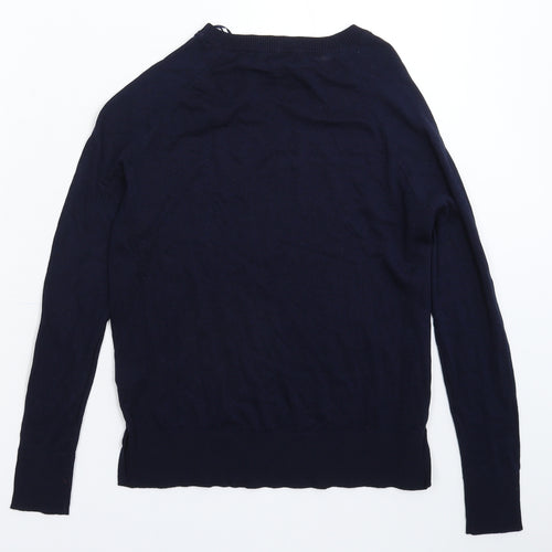 M&Co Womens Blue  Knit Pullover Jumper Size 8