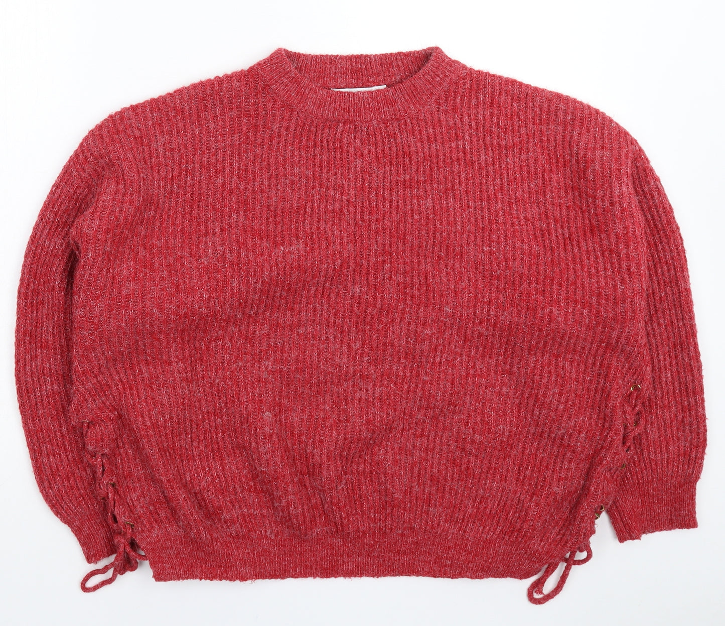 By Swan Womens Red  Knit Pullover Jumper One Size