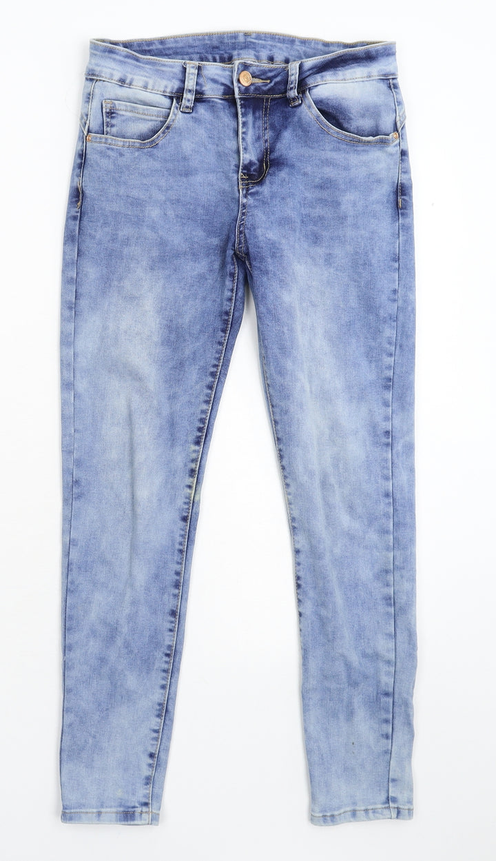 Preworn Womens Blue Denim Skinny Jeans Size M L26 in