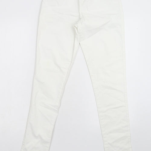 Denim & Co. Womens White  Denim Jegging Jeans Size 10 L30 in