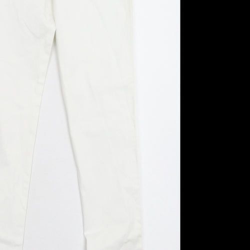 Denim & Co. Womens White  Denim Jegging Jeans Size 10 L30 in