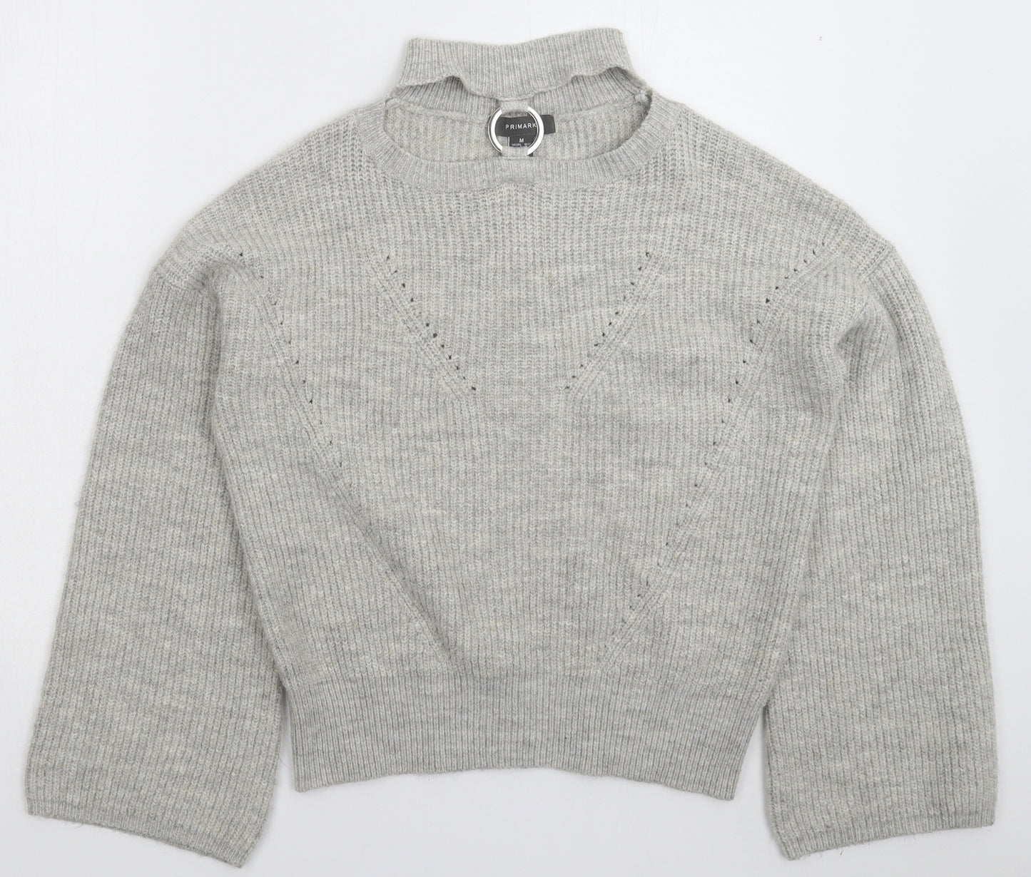 Primark Womens Grey  Knit Pullover Jumper Size 12