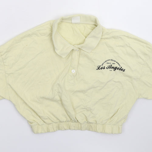 Zara Girls Yellow   Cropped Polo Size 13-14 Years