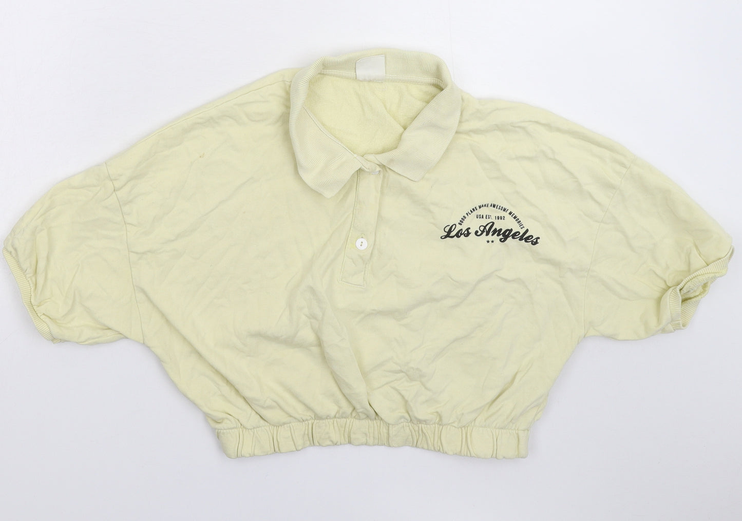 Zara Girls Yellow   Cropped Polo Size 13-14 Years