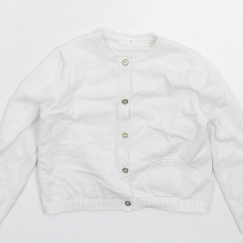 NEXT Girls White   Cardigan Jumper Size 2-3 Years