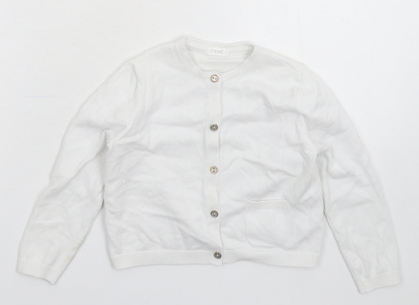 NEXT Girls White   Cardigan Jumper Size 2-3 Years