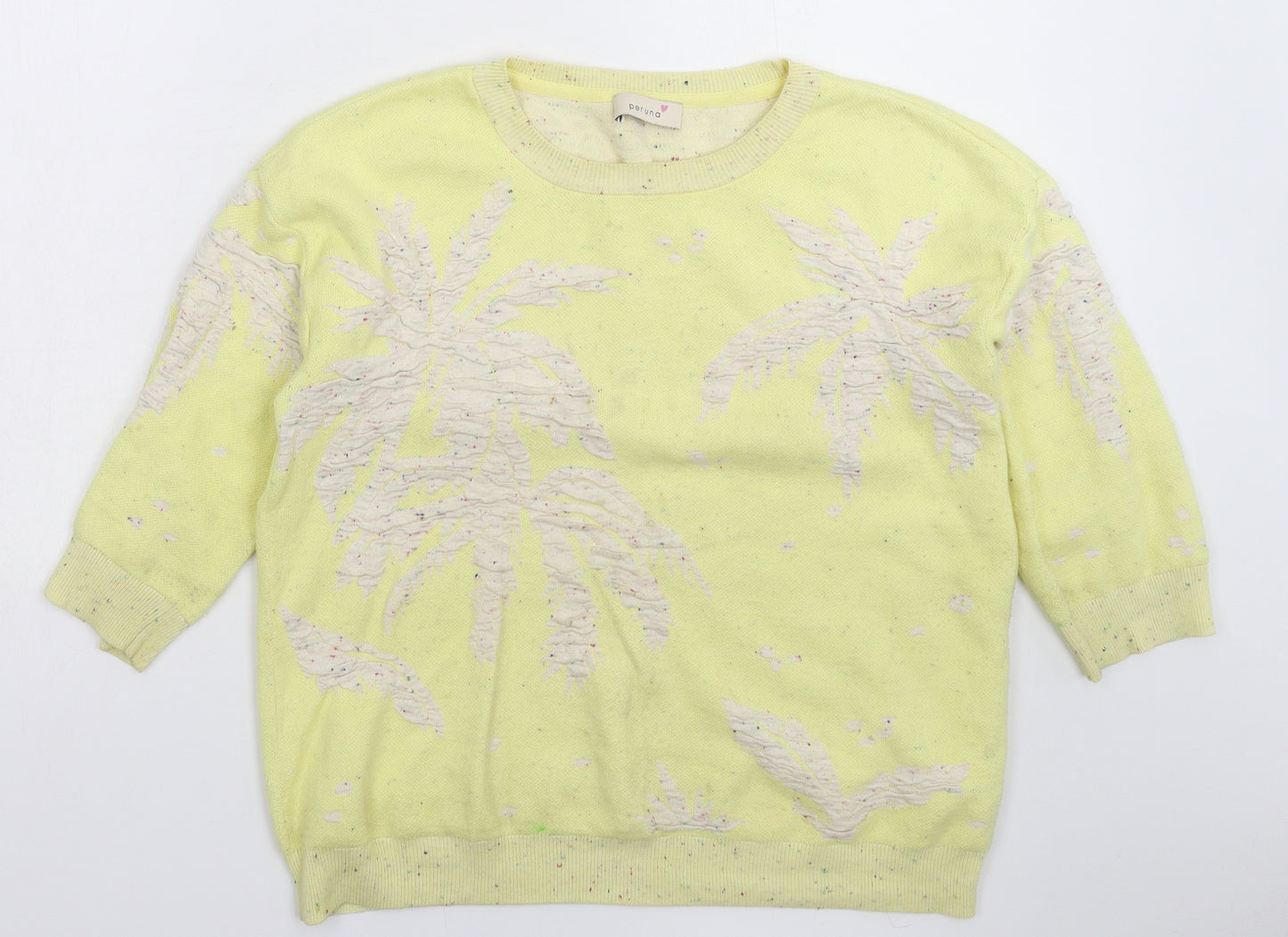 Marks and Spencer Womens Yellow  Knit Pullover Jumper Size 12