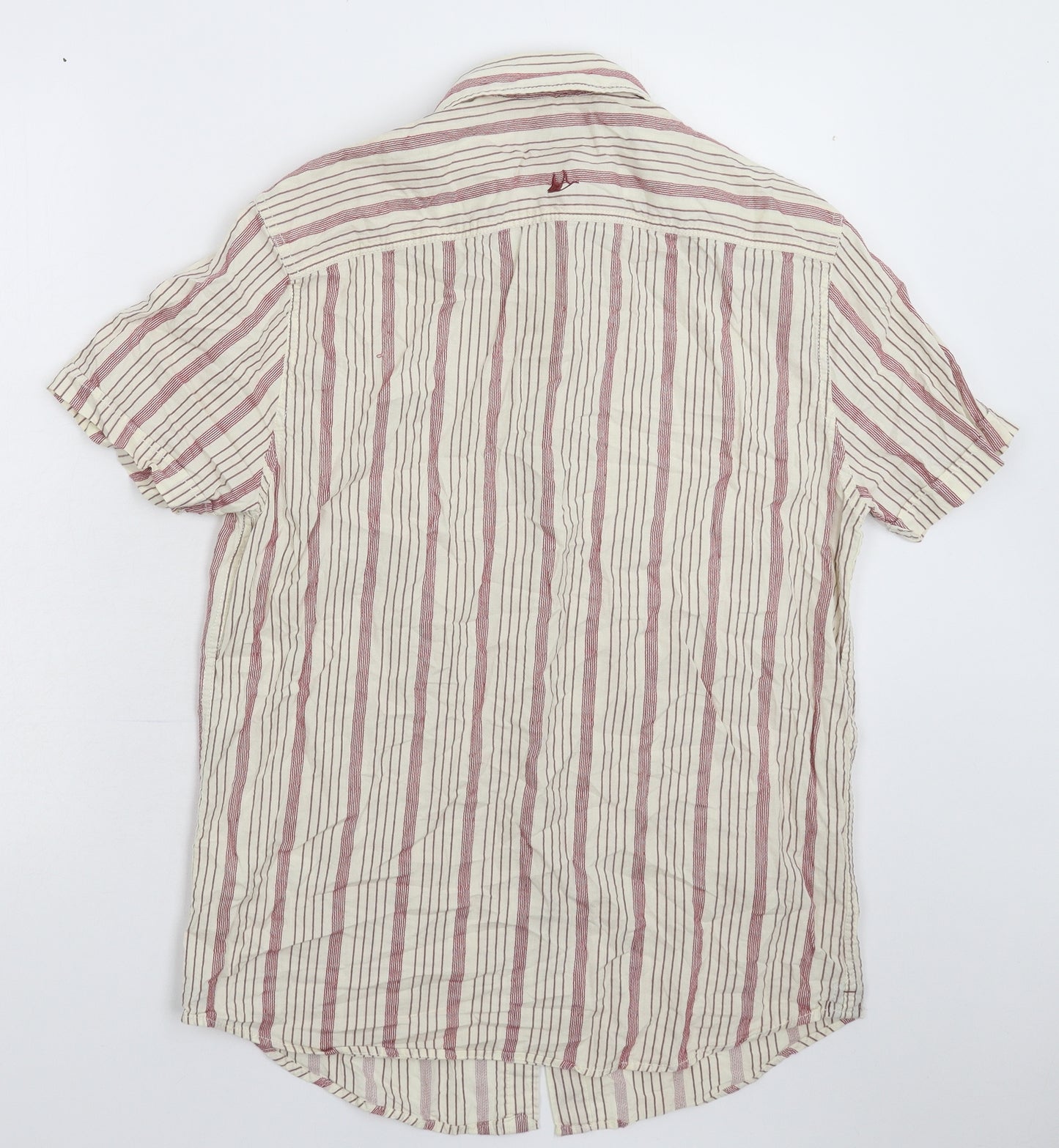 MANTARAY PRODUCTS Mens Grey Striped   Button-Up Size S