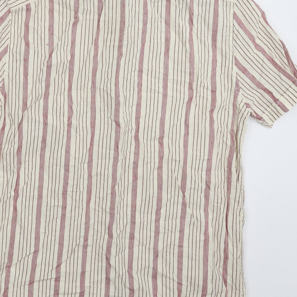 MANTARAY PRODUCTS Mens Grey Striped   Button-Up Size S