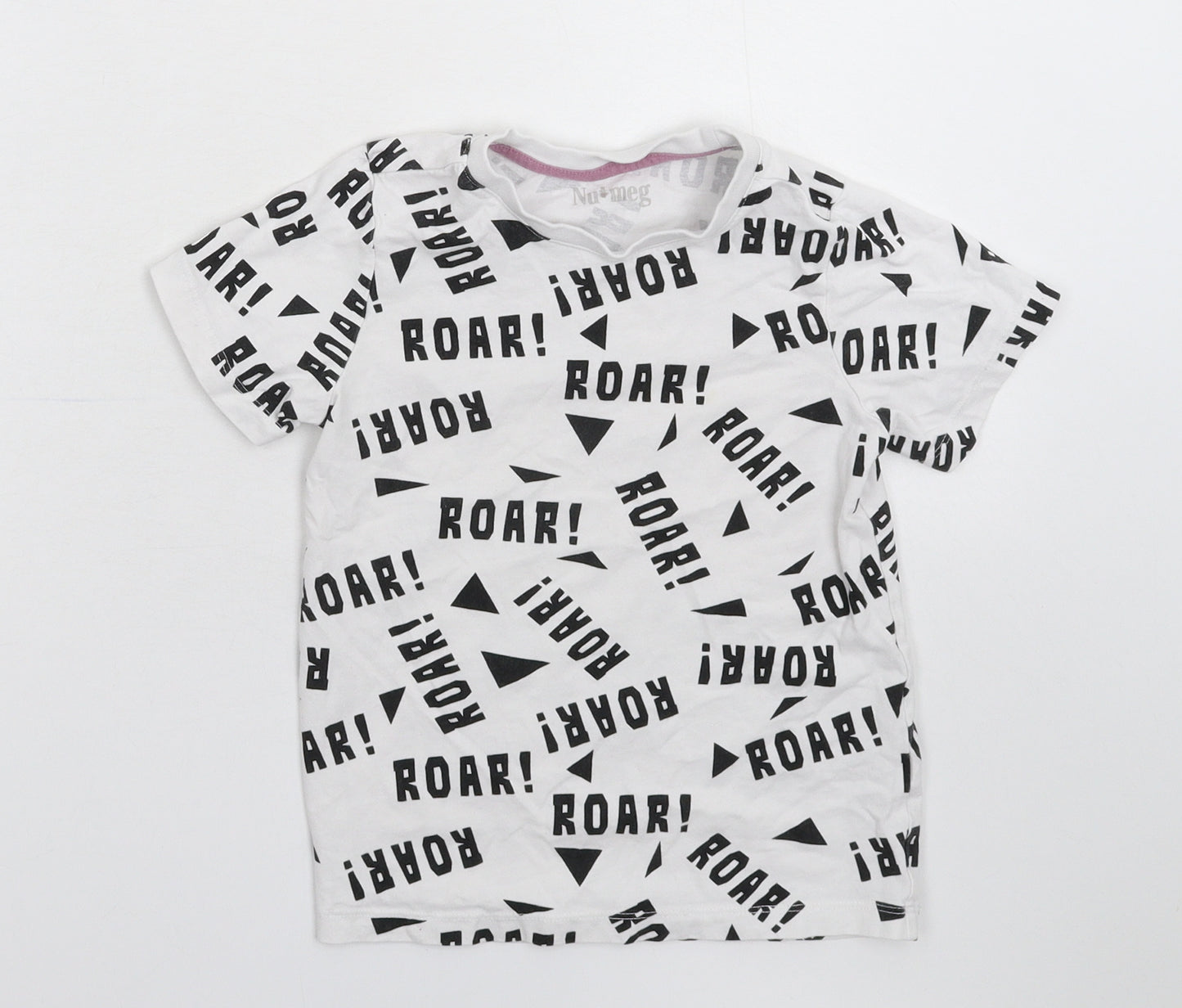 Nutmeg Boys White   Basic T-Shirt Size 5-6 Years