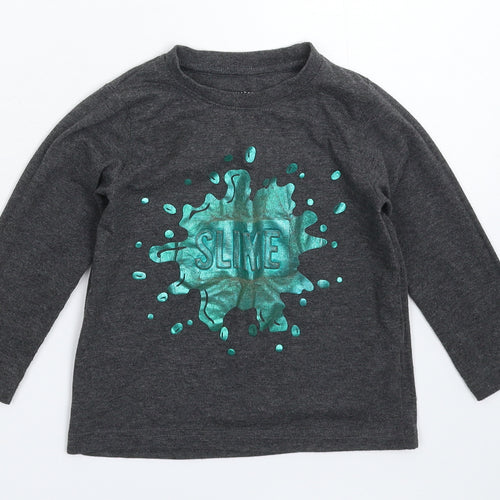 Primark Boys Grey   Basic T-Shirt Size 2-3 Years