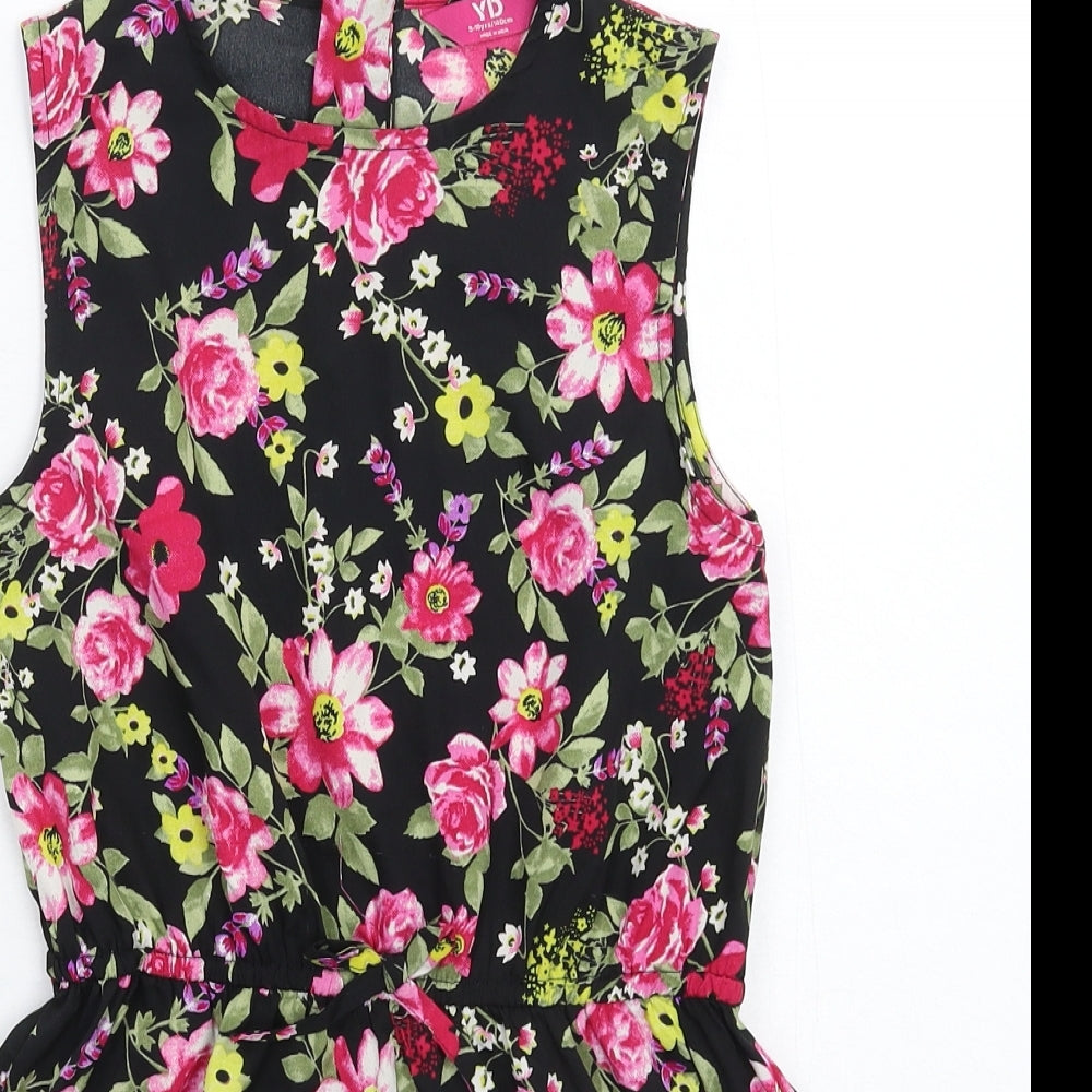 Young Dimension Girls Black   Jumpsuit One-Piece Size 9-10 Years