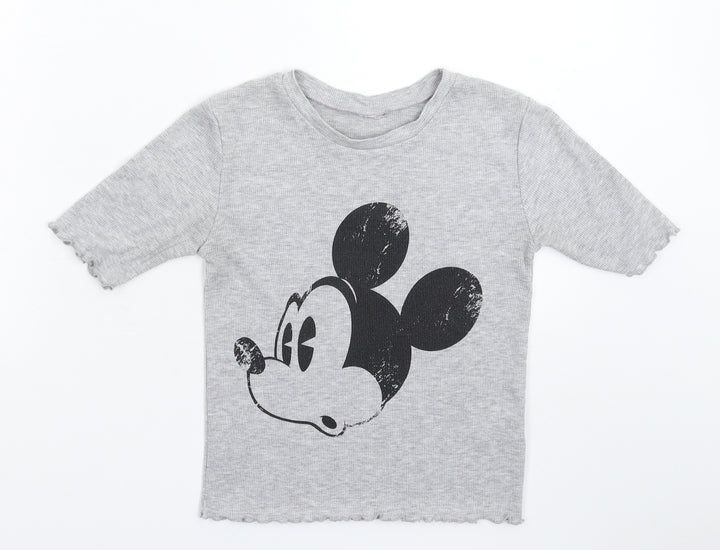 Atmosphere Womens Grey Basic T-Shirt Size 8