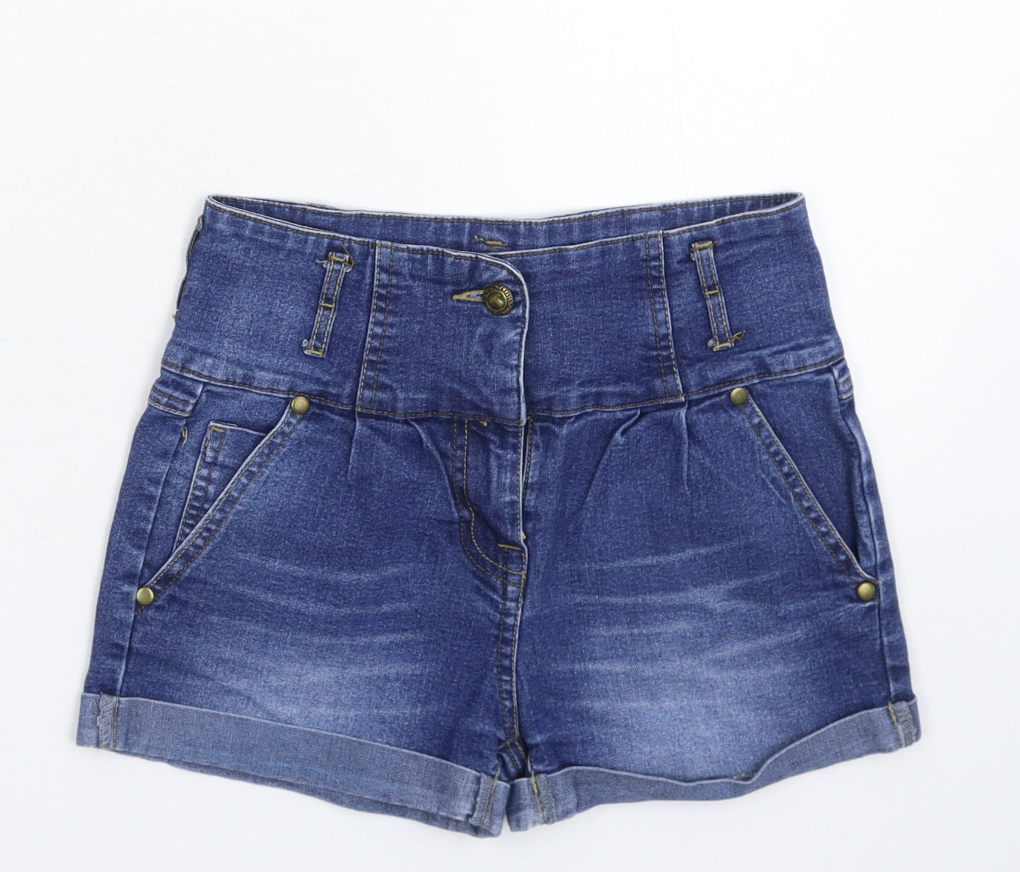 Denim & Co. Womens Blue  Denim Hot Pants Shorts Size 6