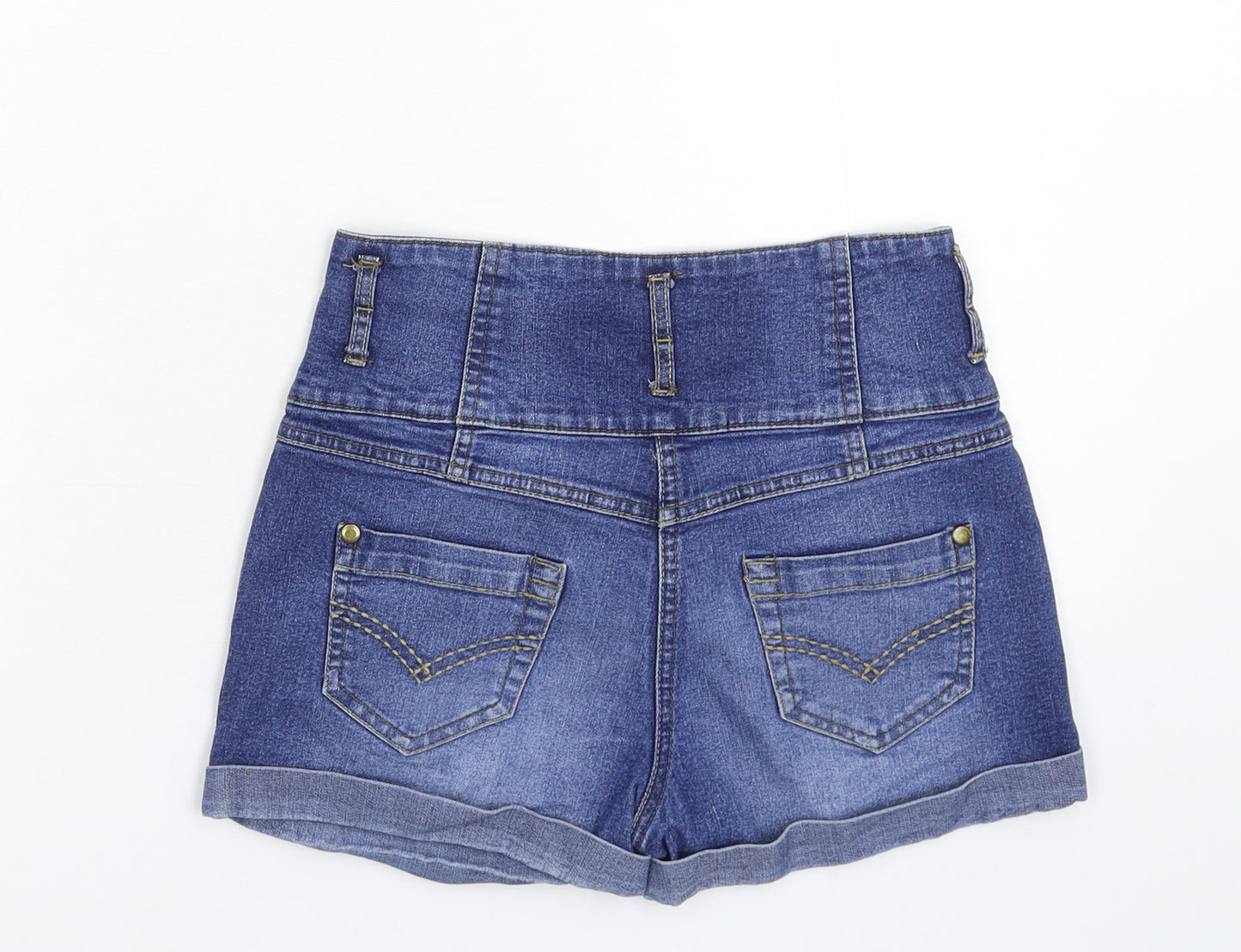 Denim & Co. Womens Blue  Denim Hot Pants Shorts Size 6