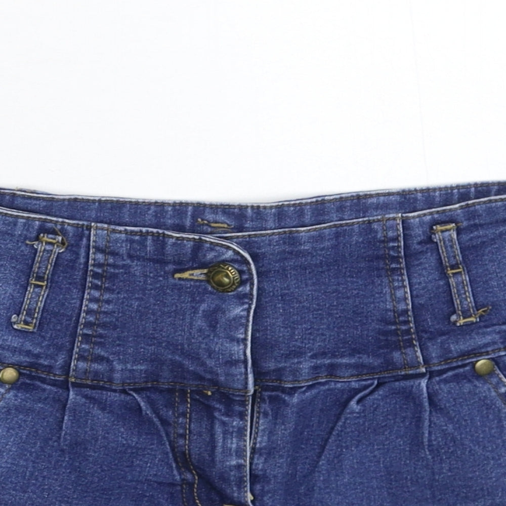 Denim & Co. Womens Blue  Denim Hot Pants Shorts Size 6